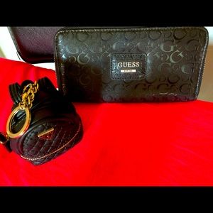 Guess wallet,mini key chain backpack (does unzip).